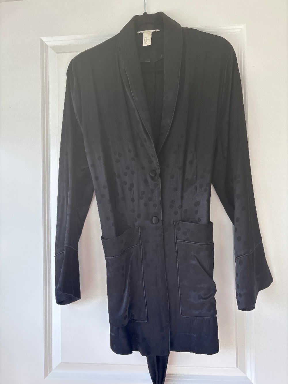 H&M Satin Blazer Black